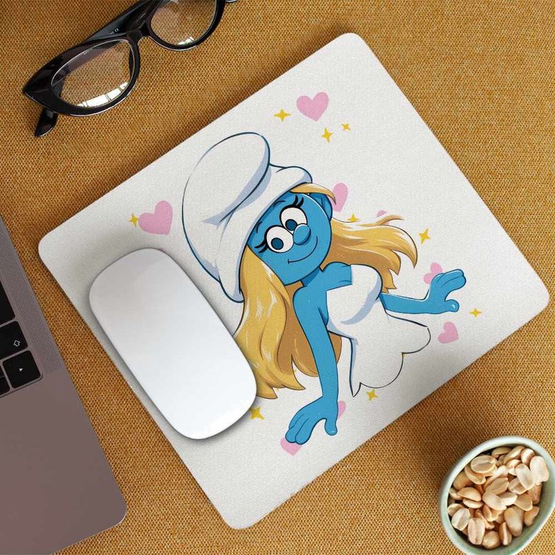 PC, gaming si accesorii - Periferice PC - Mousepad - Mousepad Strumfita Strumfii Smurfette CoolTrend, 21x19cm - Infinity.ro