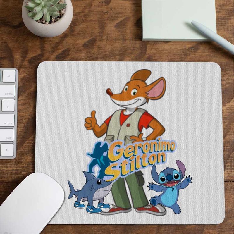 PC, gaming si accesorii - Periferice PC - Mousepad - Mousepad Geronimo Stilton Aventori Soricel Jurnalist CoolTrend, 21x19cm - Infinity.ro