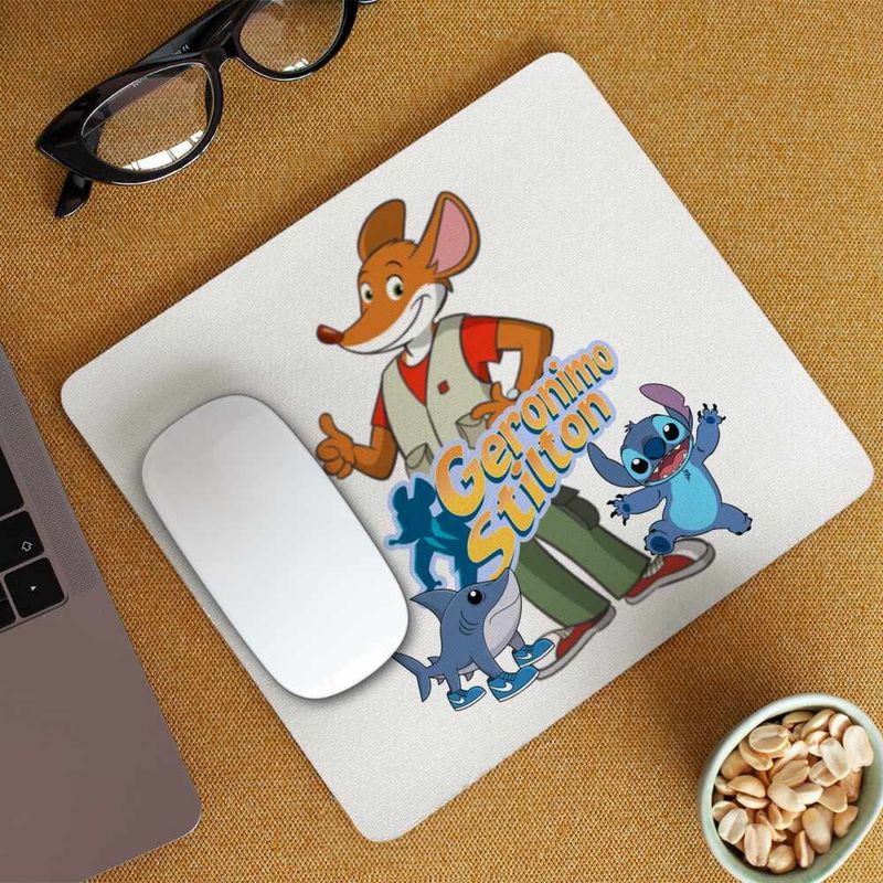 PC, gaming si accesorii - Periferice PC - Mousepad - Mousepad Geronimo Stilton Aventori Soricel Jurnalist CoolTrend, 21x19cm - Infinity.ro