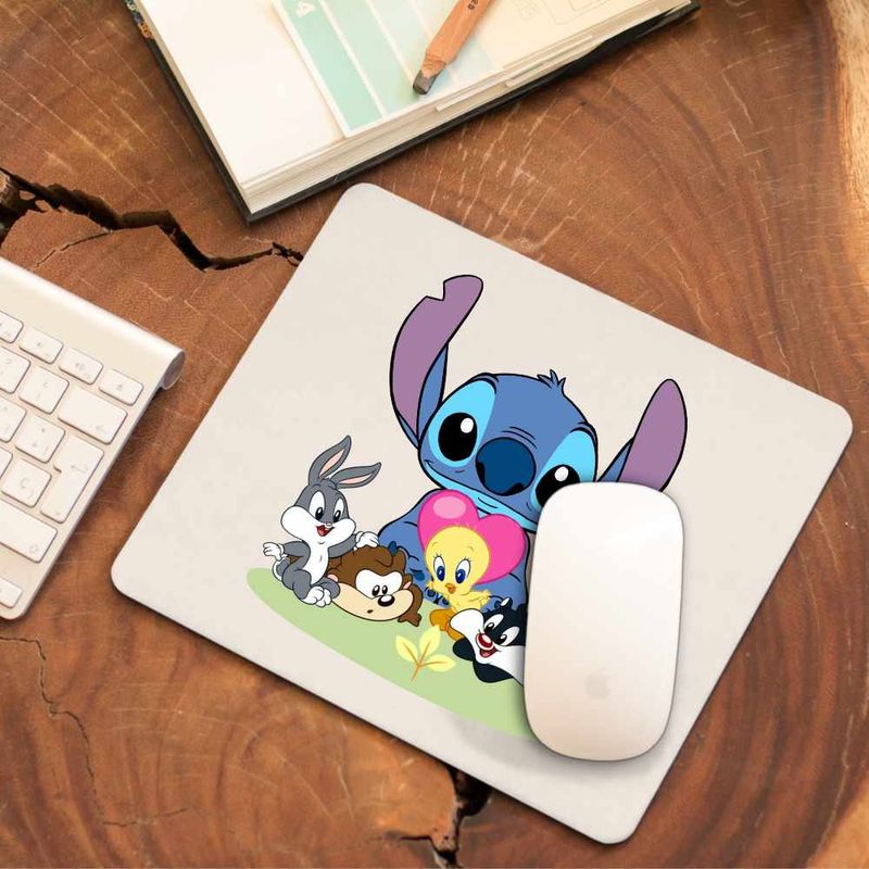 PC, gaming si accesorii - Periferice PC - Mousepad - Mousepad Daffy Duck Stitch Bugs Bunny Tweety Desene Vechi, CoolTrend, 21x19cm - Infinity.ro