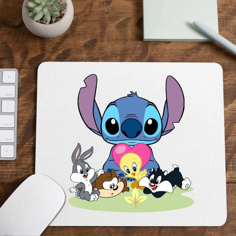 PC, gaming si accesorii - Periferice PC - Mousepad - Mousepad Daffy Duck Stitch Bugs Bunny Tweety Desene Vechi, CoolTrend, 21x19cm - Infinity.ro