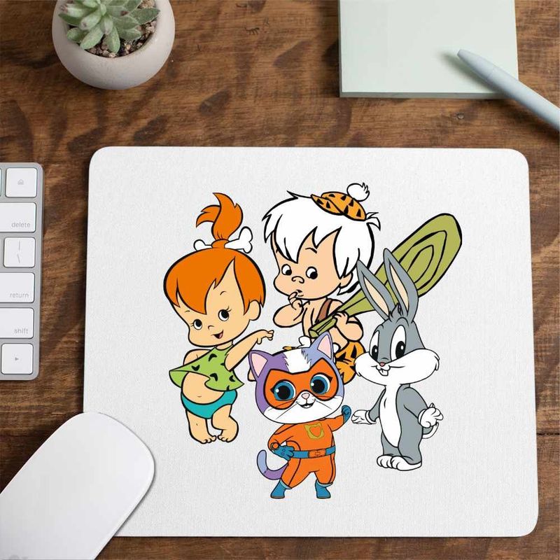 PC, gaming si accesorii - Periferice PC - Mousepad - Mousepad Familia Flintstone Pebbles Bamm Bamm Super Pisicute Bugs Bunny Bebelusi, CoolTrend, 21x19cm - Infinity.ro