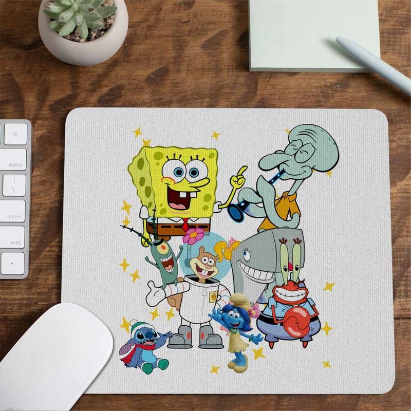 PC, gaming si accesorii - Periferice PC - Mousepad - Mousepad SpongeBob Pantaloni Patrati Desene Animate CoolTrend, 21x19cm - Infinity.ro