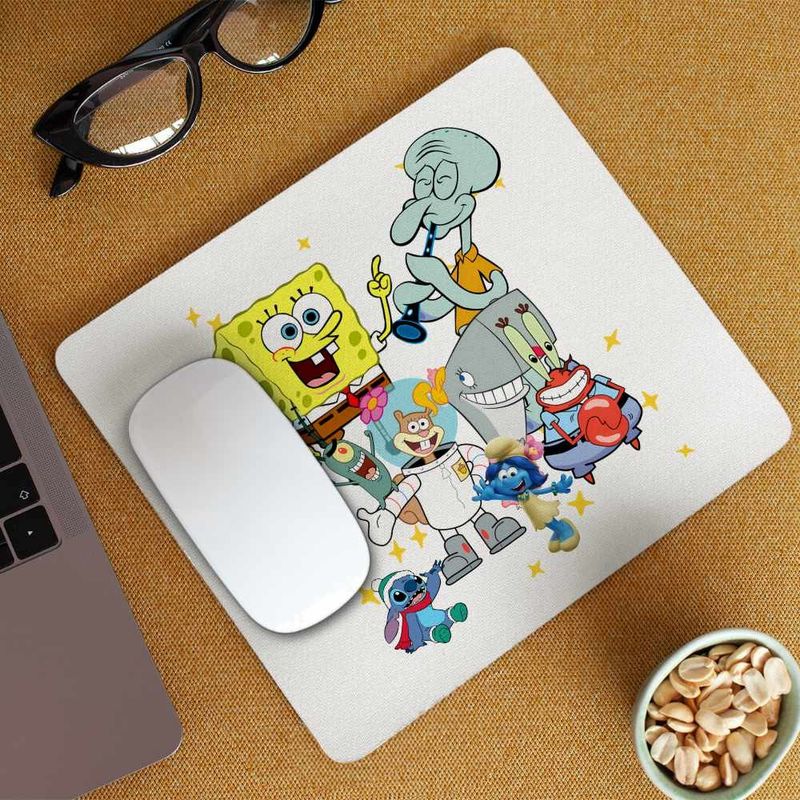 PC, gaming si accesorii - Periferice PC - Mousepad - Mousepad SpongeBob Pantaloni Patrati Desene Animate CoolTrend, 21x19cm - Infinity.ro