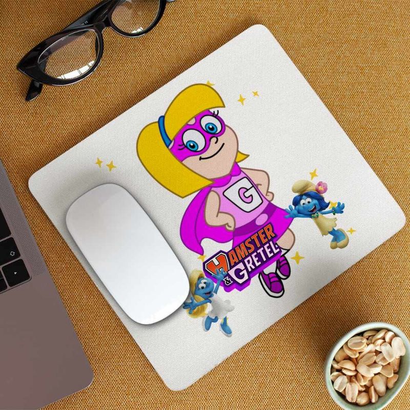 PC, gaming si accesorii - Periferice PC - Mousepad - Mousepad Hamster Gretel Super Eroi Gretal CoolTrend, 21x19cm - Infinity.ro