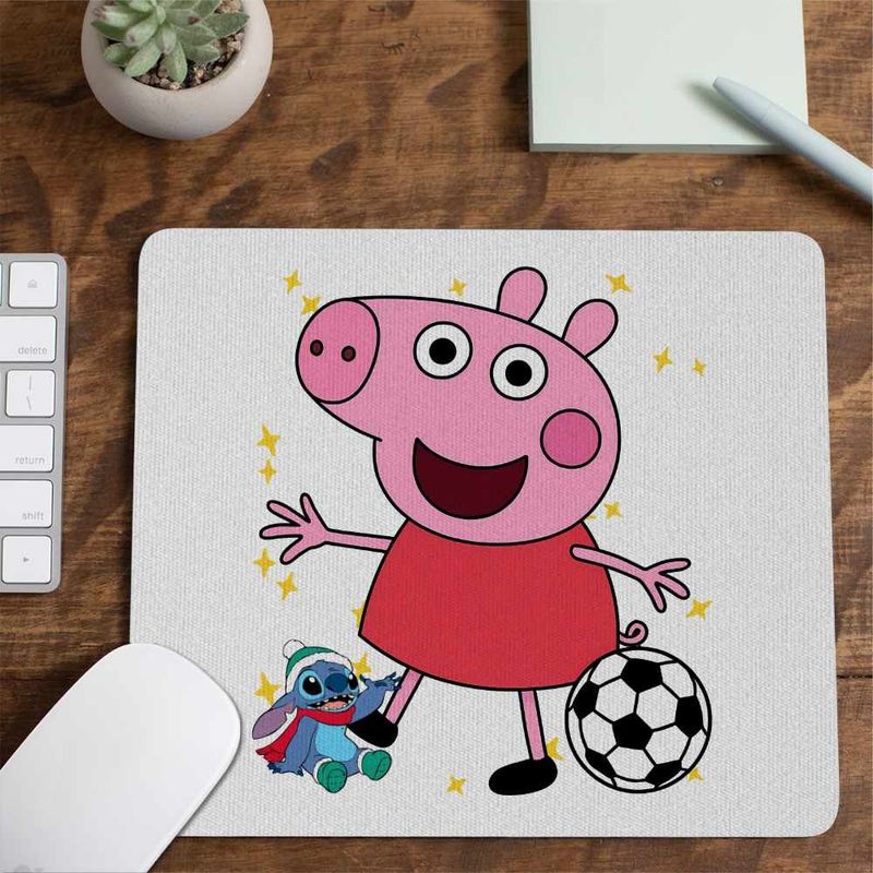 PC, gaming si accesorii - Periferice PC - Mousepad - Mousepad Purcelusa Peppa Fotbal CoolTrend, 21x19cm - Infinity.ro