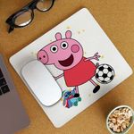 PC, gaming si accesorii - Periferice PC - Mousepad - Mousepad Purcelusa Peppa Fotbal CoolTrend, 21x19cm - Infinity.ro