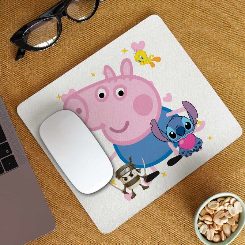 PC, gaming si accesorii - Periferice PC - Mousepad - Mousepad George Purcelusa Peppa Pig CoolTrend, 21x19cm - Infinity.ro