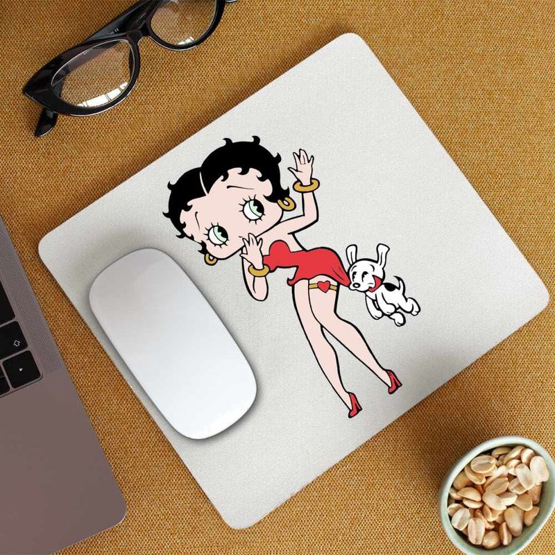 PC, gaming si accesorii - Periferice PC - Mousepad - Mousepad Betty Boop Catel Pudel Valentines Day, CoolTrend, 21x19cm - Infinity.ro
