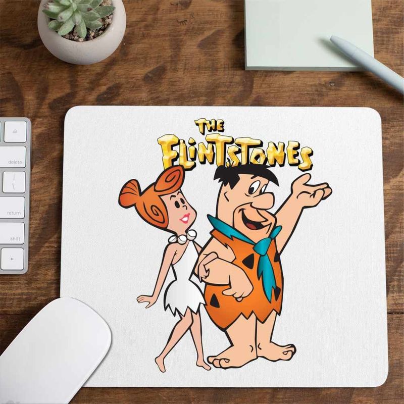 PC, gaming si accesorii - Periferice PC - Mousepad - Mousepad Familia Flintstone Fred Wilma Plimbare Valentines Dragobete, CoolTrend, 21x19cm - Infinity.ro