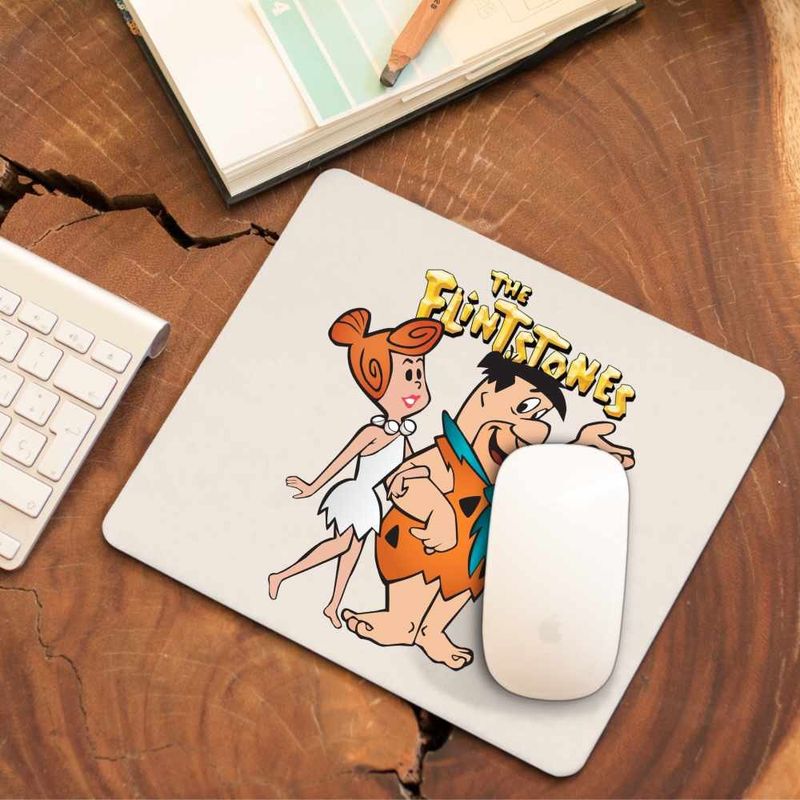 PC, gaming si accesorii - Periferice PC - Mousepad - Mousepad Familia Flintstone Fred Wilma Plimbare Valentines Dragobete, CoolTrend, 21x19cm - Infinity.ro