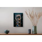 Casa si Gradina - Decoratiuni - Tablouri - Tablou Canvas, "Skyscraper enigmatic luminat noaptea", 26 x 39 cm - Infinity.ro