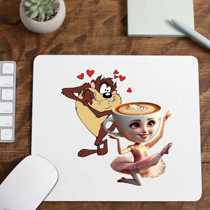 PC, gaming si accesorii - Periferice PC - Mousepad - Mousepad Taz Balerina Capucina Italian Brainrot, CoolTrend, 21x19cm - Infinity.ro