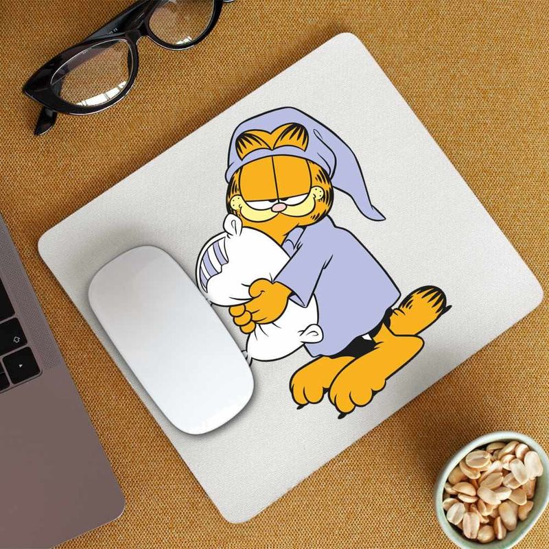 PC, gaming si accesorii - Periferice PC - Mousepad - Mousepad Garfield Somnoros Perna Noapte, CoolTrend, 21x19cm - Infinity.ro