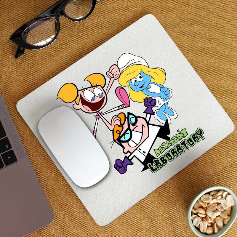 PC, gaming si accesorii - Periferice PC - Mousepad - Mousepad Laborator Dexter Dee Dee Strumfita Strumfii, CoolTrend, 21x19cm - Infinity.ro