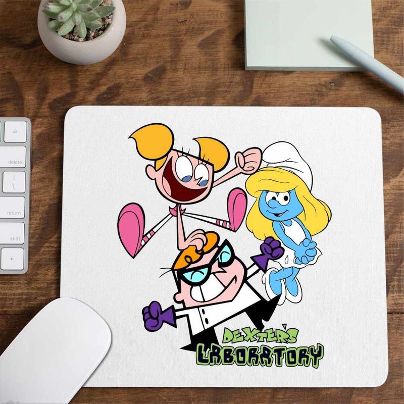 PC, gaming si accesorii - Periferice PC - Mousepad - Mousepad Laborator Dexter Dee Dee Strumfita Strumfii, CoolTrend, 21x19cm - Infinity.ro