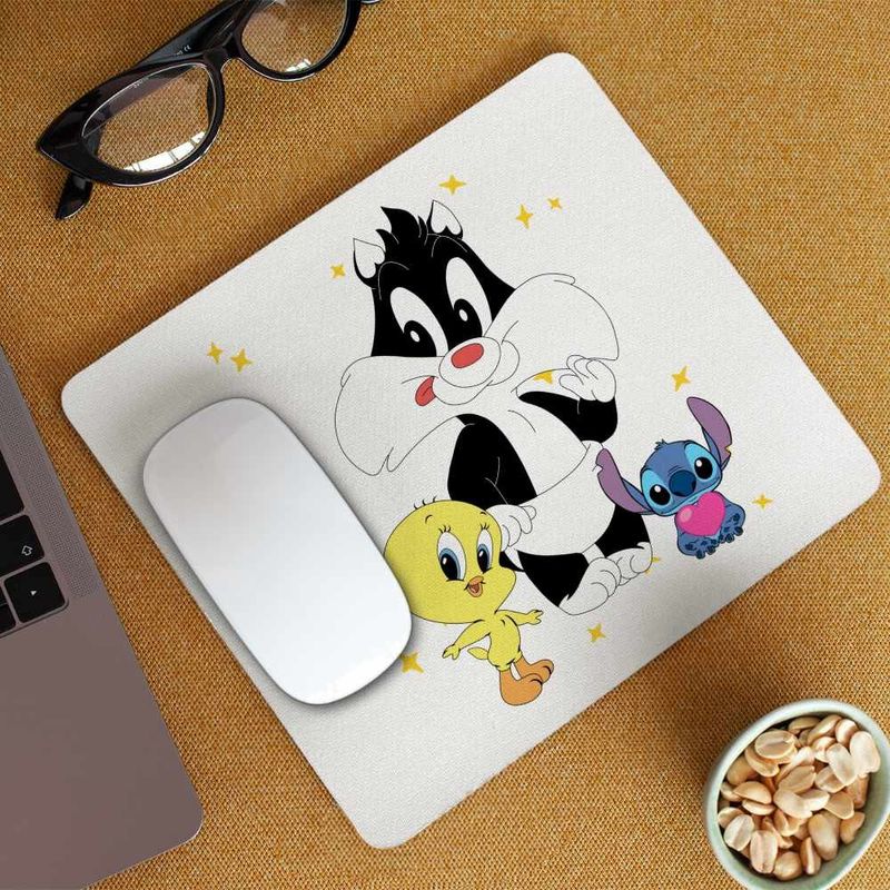 PC, gaming si accesorii - Periferice PC - Mousepad - Mousepad Tweety Sylvester Scutec CoolTrend, 21x19cm - Infinity.ro