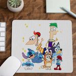 PC, gaming si accesorii - Periferice PC - Mousepad - Mousepad Phineas Ferb Stitch Bluey Bingo Blue CoolTrend, 21x19cm - Infinity.ro