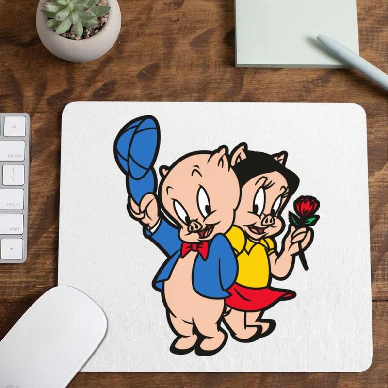 PC, gaming si accesorii - Periferice PC - Mousepad - Mousepad Porky Petunia Looney Tunes, CoolTrend, 21x19cm - Infinity.ro