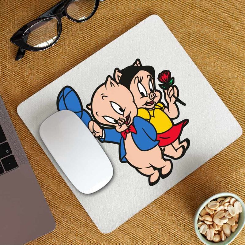 PC, gaming si accesorii - Periferice PC - Mousepad - Mousepad Porky Petunia Looney Tunes, CoolTrend, 21x19cm - Infinity.ro