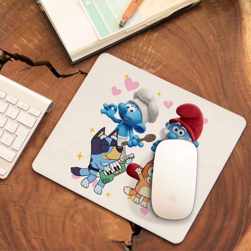 PC, gaming si accesorii - Periferice PC - Mousepad - Mousepad Strumfii Bluey Bingo Papa Strumf Bucatarul CoolTrend, 21x19cm - Infinity.ro