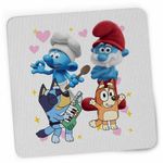 PC, gaming si accesorii - Periferice PC - Mousepad - Mousepad Strumfii Bluey Bingo Papa Strumf Bucatarul CoolTrend, 21x19cm - Infinity.ro
