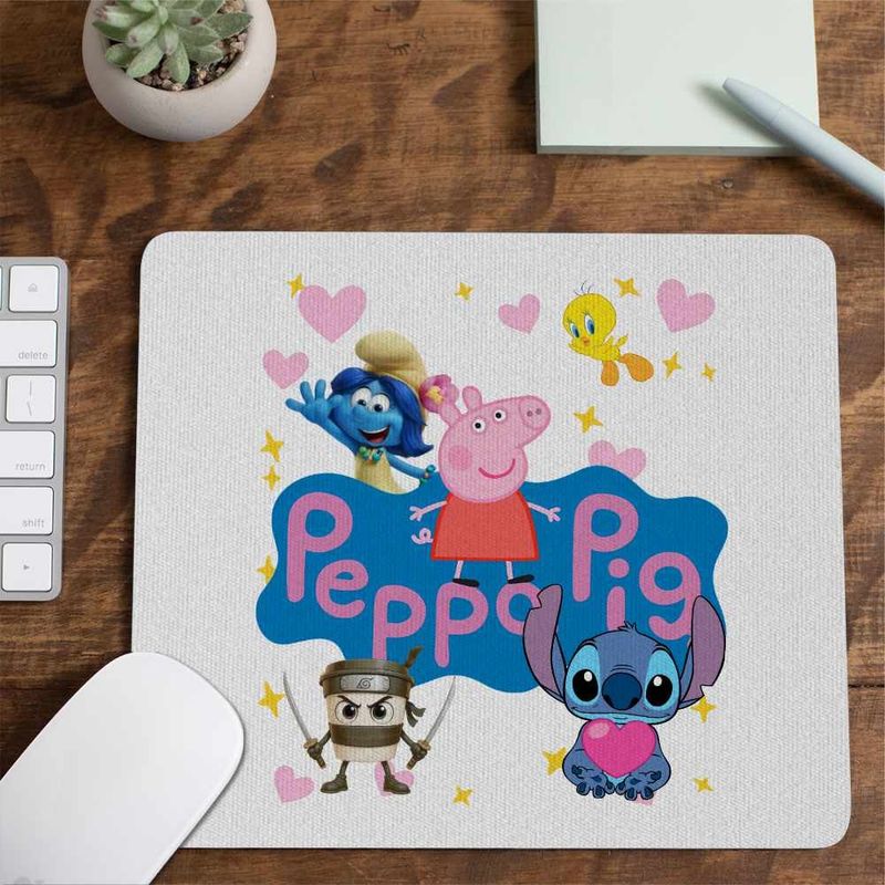 PC, gaming si accesorii - Periferice PC - Mousepad - Mousepad Desene Animate Peppa Pig CoolTrend, 21x19cm - Infinity.ro