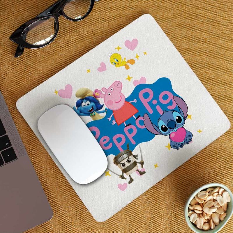 PC, gaming si accesorii - Periferice PC - Mousepad - Mousepad Desene Animate Peppa Pig CoolTrend, 21x19cm - Infinity.ro