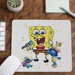 PC, gaming si accesorii - Periferice PC - Mousepad - Mousepad Sponge Bob Canta Microfon Desen Animat SpongeBob CoolTrend, 21x19cm - Infinity.ro
