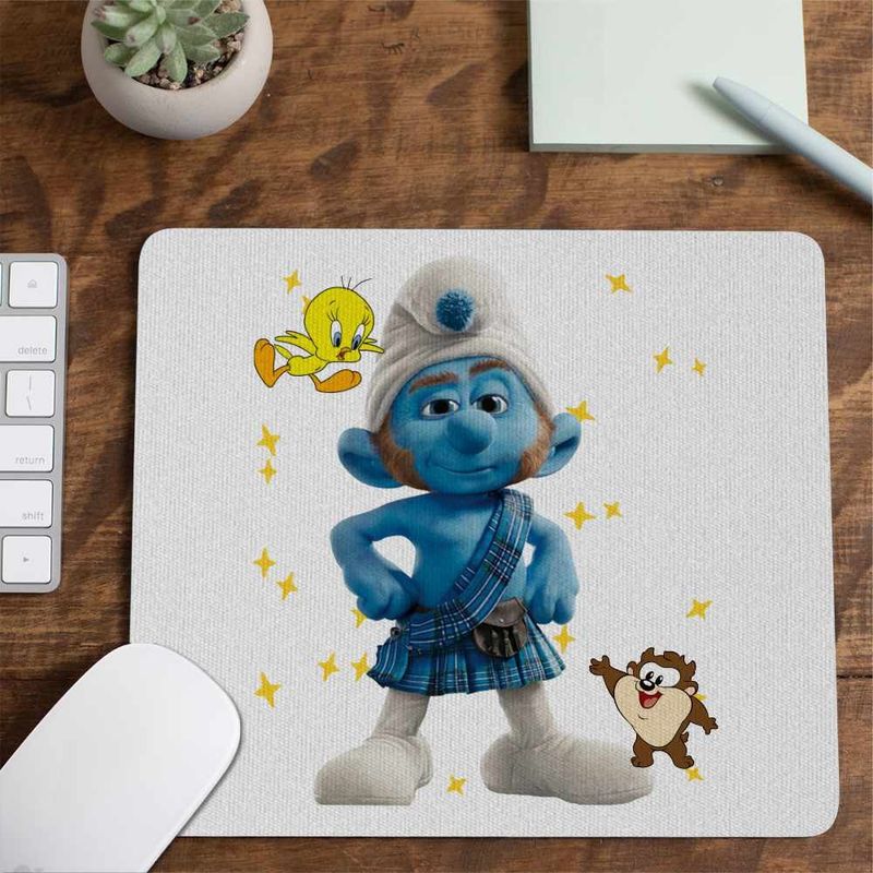PC, gaming si accesorii - Periferice PC - Mousepad - Mousepad Strumfii Scotianul Roscatul CoolTrend, 21x19cm - Infinity.ro