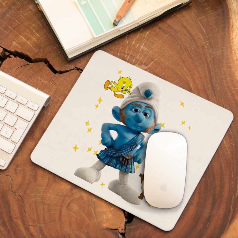 PC, gaming si accesorii - Periferice PC - Mousepad - Mousepad Strumfii Scotianul Roscatul CoolTrend, 21x19cm - Infinity.ro