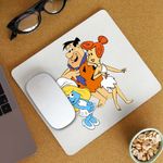 PC, gaming si accesorii - Periferice PC - Mousepad - Mousepad Familia Flintstone Strumfita Strumfii Distractie, CoolTrend, 21x19cm - Infinity.ro