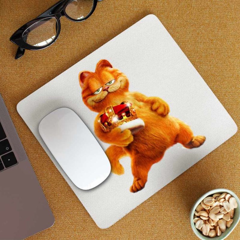 PC, gaming si accesorii - Periferice PC - Mousepad - Mousepad Garfield Rege Coroana Pisicesti, CoolTrend, 21x19cm - Infinity.ro