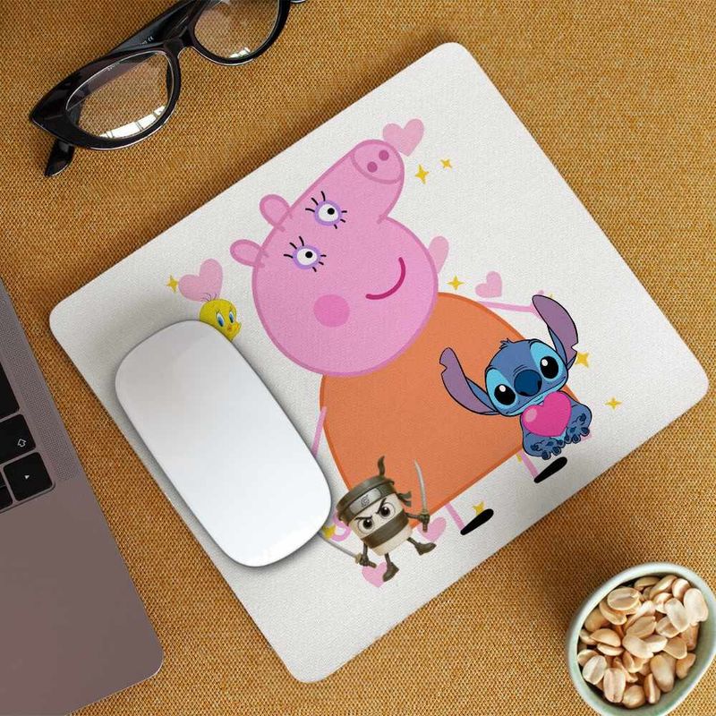 PC, gaming si accesorii - Periferice PC - Mousepad - Mousepad Mama Purcelusa Peppa Pig CoolTrend, 21x19cm - Infinity.ro