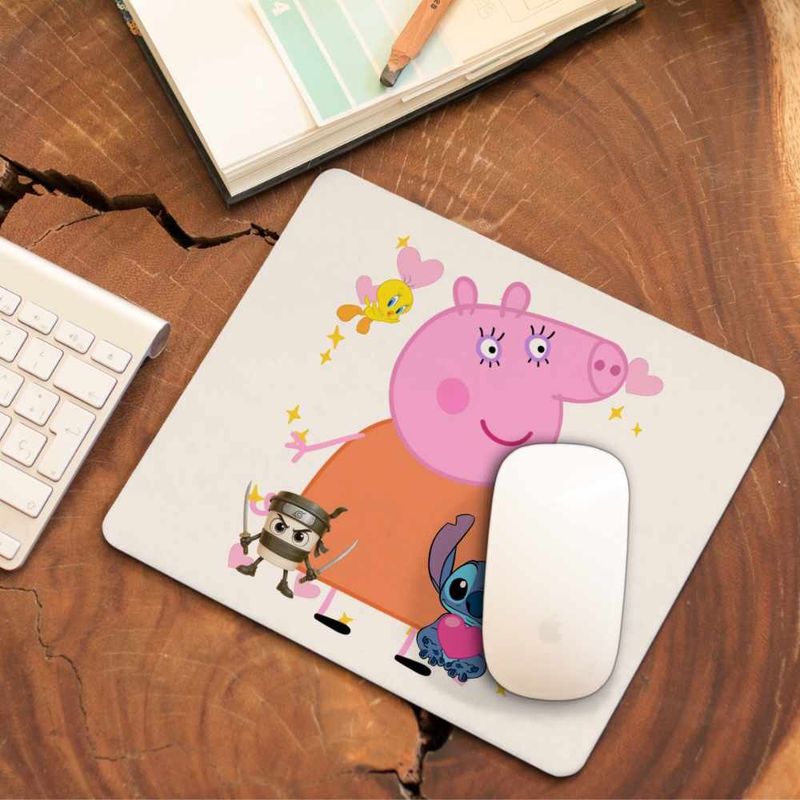 PC, gaming si accesorii - Periferice PC - Mousepad - Mousepad Mama Purcelusa Peppa Pig CoolTrend, 21x19cm - Infinity.ro