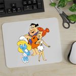 PC, gaming si accesorii - Periferice PC - Mousepad - Mousepad Familia Flintstone Strumfita Strumfii Distractie, CoolTrend, 21x19cm - Infinity.ro
