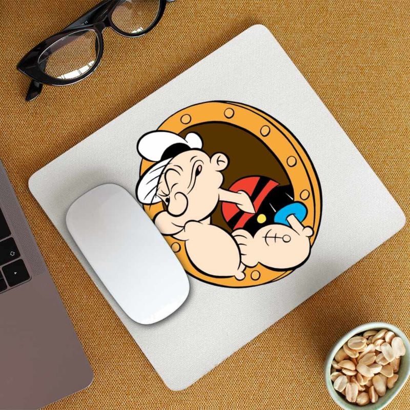 PC, gaming si accesorii - Periferice PC - Mousepad - Mousepad Popeye Marinarul Geam Vapor Comandant, CoolTrend, 21x19cm - Infinity.ro