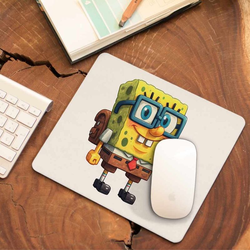 PC, gaming si accesorii - Periferice PC - Mousepad - Mousepad Minecraft SpongeBob Nerd Sponge Bob Pantaloni Patrati CoolTrend, 21x19cm - Infinity.ro