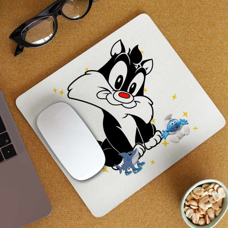 PC, gaming si accesorii - Periferice PC - Mousepad - Mousepad Tweety Sylvester Bebelus CoolTrend, 21x19cm - Infinity.ro