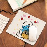 PC, gaming si accesorii - Periferice PC - Mousepad - Mousepad Strumfii Indragostit Dragobete Valentine Day CoolTrend, 21x19cm - Infinity.ro