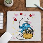 PC, gaming si accesorii - Periferice PC - Mousepad - Mousepad Strumfii Indragostit Dragobete Valentine Day CoolTrend, 21x19cm - Infinity.ro