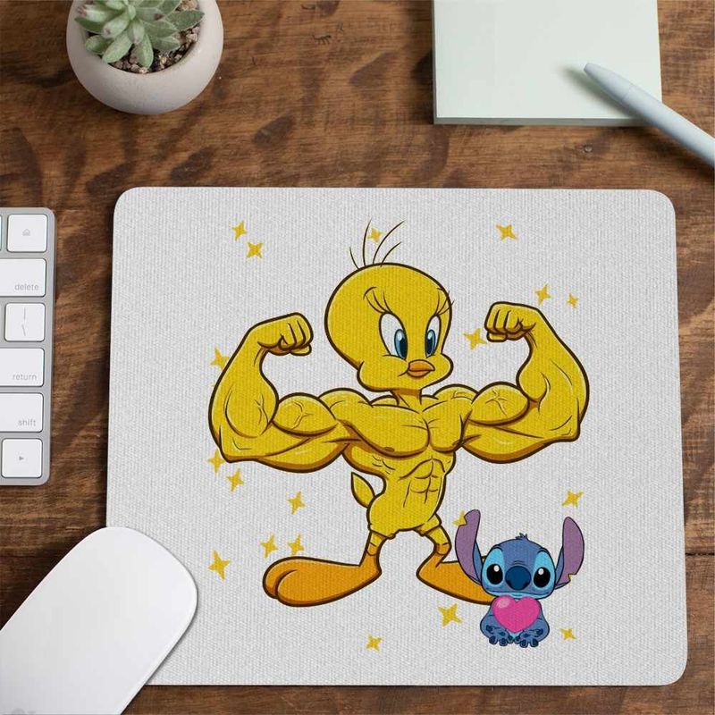 PC, gaming si accesorii - Periferice PC - Mousepad - Mousepad Tweety Culturism Fitness CoolTrend, 21x19cm - Infinity.ro
