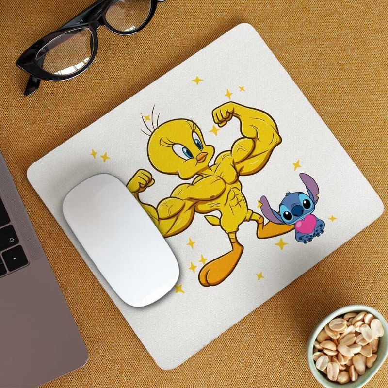 PC, gaming si accesorii - Periferice PC - Mousepad - Mousepad Tweety Culturism Fitness CoolTrend, 21x19cm - Infinity.ro