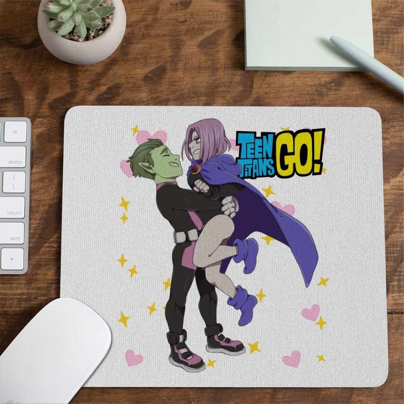 PC, gaming si accesorii - Periferice PC - Mousepad - Mousepad Beast Raven Fanart Teen Titans Go Titani CoolTrend, 21x19cm - Infinity.ro