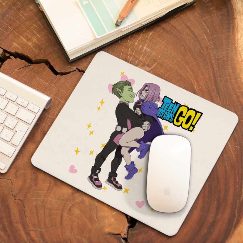 PC, gaming si accesorii - Periferice PC - Mousepad - Mousepad Beast Raven Fanart Teen Titans Go Titani CoolTrend, 21x19cm - Infinity.ro