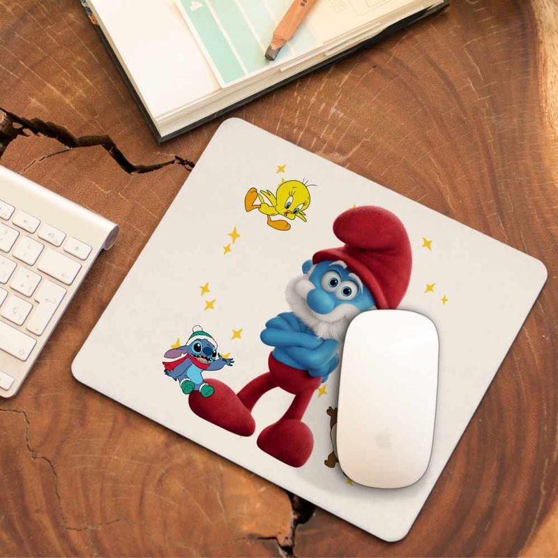 PC, gaming si accesorii - Periferice PC - Mousepad - Mousepad Strumfii Papa Strumf Strunf CoolTrend, 21x19cm - Infinity.ro