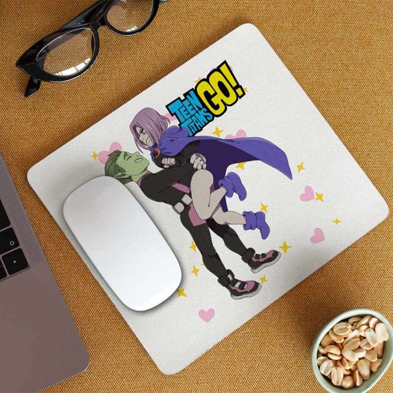 PC, gaming si accesorii - Periferice PC - Mousepad - Mousepad Beast Raven Fanart Teen Titans Go Titani CoolTrend, 21x19cm - Infinity.ro