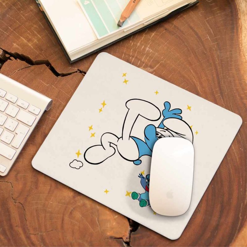 PC, gaming si accesorii - Periferice PC - Mousepad - Mousepad Strumfii Neindemanaticul Impiedicatul CoolTrend, 21x19cm - Infinity.ro