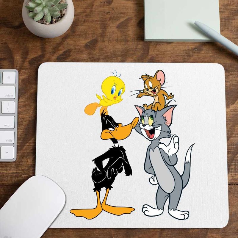 PC, gaming si accesorii - Periferice PC - Mousepad - Mousepad Daffy Duck Tom Jerry Tweety, CoolTrend, 21x19cm - Infinity.ro