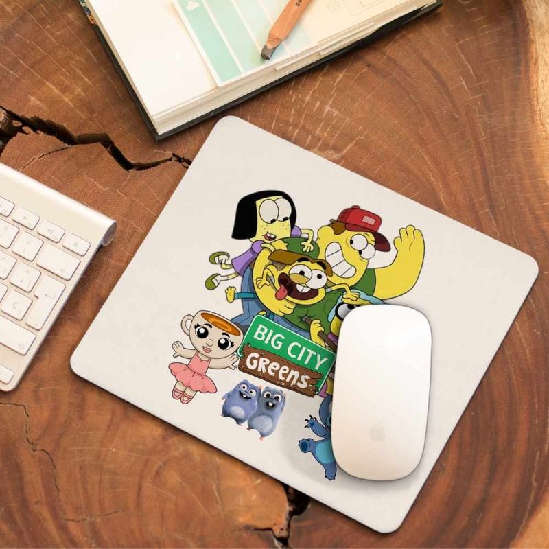 PC, gaming si accesorii - Periferice PC - Mousepad - Mousepad Familia Green la Oras Desene CoolTrend, 21x19cm - Infinity.ro